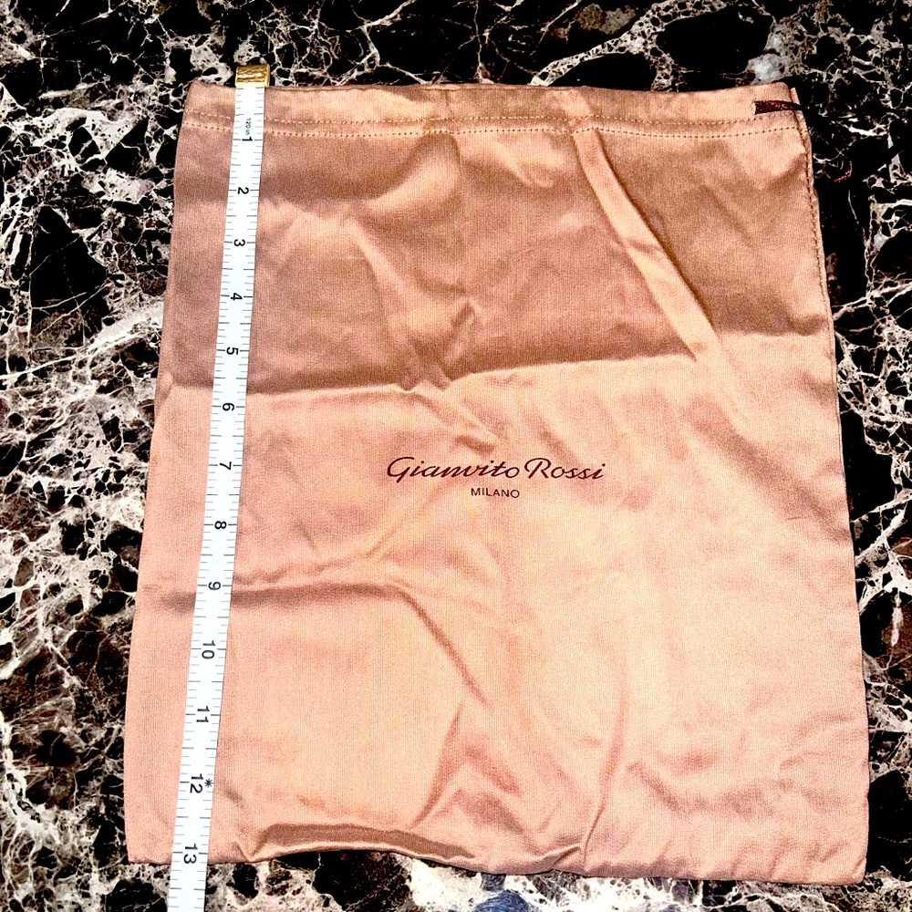 Authentic Gianvito Rossi Satin Shoe Dust Bag cover 13" x 11"